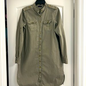 Gap military style shirt dress.